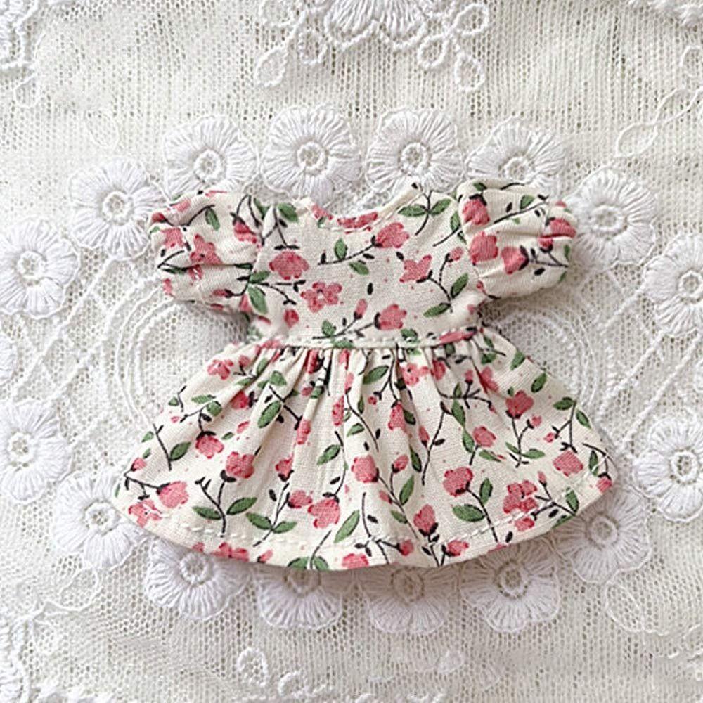 Handmade Printed Dresses Lotus Leaf Sleeve White Cardigan for 1/11 OB11 Dolls/for 1/12 BJD