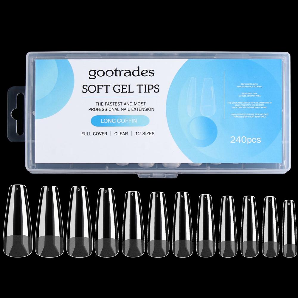 Shape Gel Nail Tips Soft Gel Full Cover Nail Tips Soft Gel Nail Extension