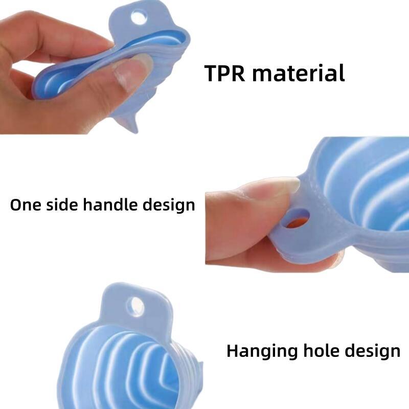 Kitchen Supplies Mini Foldable Silicone Funnel Filling Empty Bottle Portable Folding Funnels for Oil Sauce Kitchen Accessories