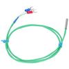 KType Thermocouple Probe Silicone Super Soft Temperature Measuring Line 0200 Celsius  Green 4x30mm(2meter )