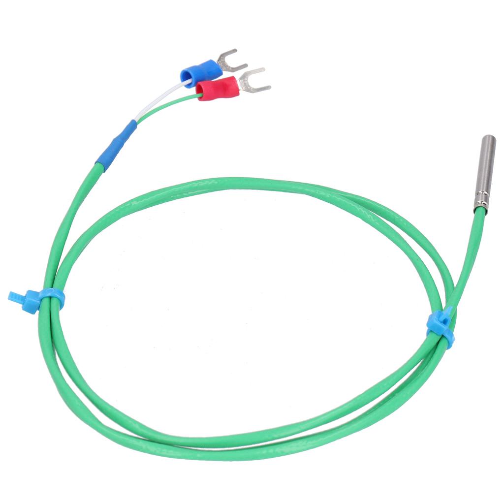KType Thermocouple Probe Silicone Super Soft Temperature Measuring Line 0200 Celsius  Green 4x30mm(2meter )