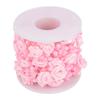 10mroll Rose Artificial Pearl Wire Beads Garland String DIY Wedding Decoration(pink)