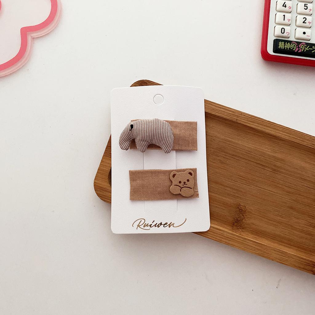 New Cute Coffee Cartoon Bow Princess Hairpins Set Women Girls Kids Hair Clips Barrettes Accessories Hairclip Headwear Headdress