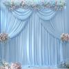 2pcs 5x8/10ft Wrinkle Free White Satin Backdrop Curtains For Wedding Birthday Parties Photography Background Baby Shower Decor