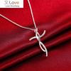 High Quality 925 Stamped Silver Cross Crystal Pendant Necklace for Women Fashion Charms Jewelry Holiday Gifts Wedding Party