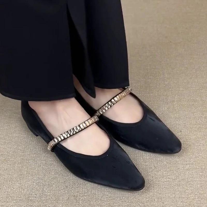 Fashion Pointed Toe Women Heeled Shoes Sexy Elegant Sandalias Fashion Dress Summer Woman 2025 Luxury Designer New Shallow Ladias Shoes