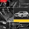 For Toyota Highlander XU70 Refit   2022 Car Carbon Fiber Interior Mouldings Gear Panel Cover Frame Accessories For