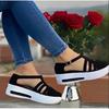 Large Size Sandals Women's 2024 New Summer Casual Hollow Wedge Heel Sandals Women