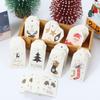 50PCS Party Cards Xmas Decoration Kraft Paper Christmas Labels Gift Wrapping Kraft Tag Hang Tags
