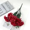 7 Heads Artificial Dahlia Flowers Bouquet Fake Silk Wedding Centerpiece for Table Decor Home Office Party Decoration Faux Flower