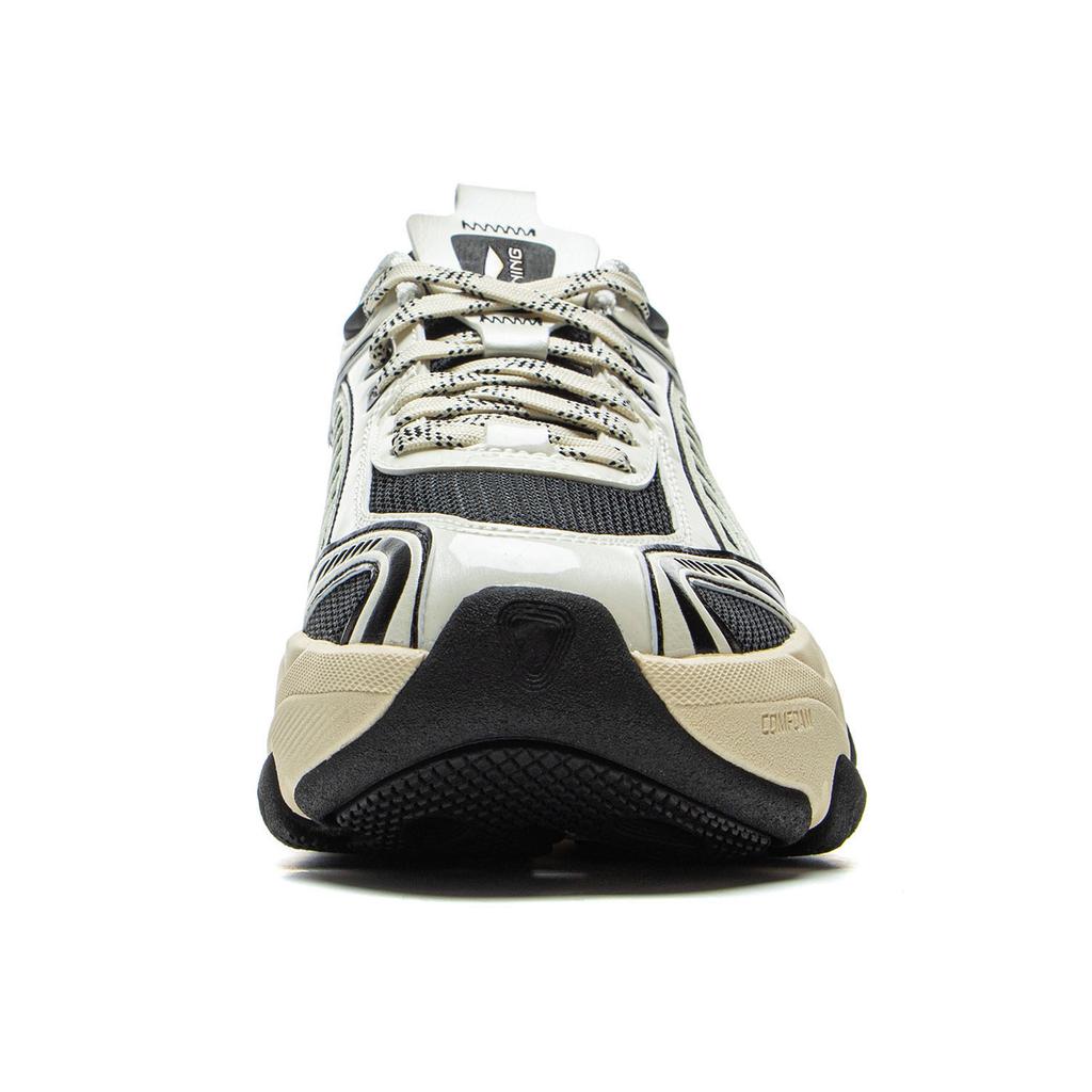 New LiNing Wear Resistant Slip Resistant Low Top Casual Shoes Women's Beige Black AZGV012-5