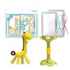 Ange Teether 2-piece Set, Nozzle, Giraffe, Lip Green, Random Delivery (silicon Clip), 1 Set, Korean Baby Products