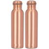 Copper Water Bottle | 100% Pure Copper | Leak Proof & Rust Proof | for Home, School & Office | Matte Finish | 950 Ml | Set of 2