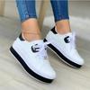 New Spring/Summer Women's Shoes Thick Soled Casual Single Shoes Plus Size Lace Up Travel Shoes Fashionable Student Board Shoes