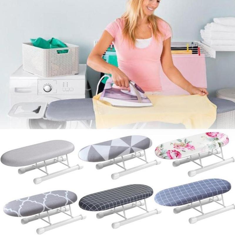1Pcs Folding Mini Ironing Board With Folding Legs Portable Household Clothes Ironing Rack Home Supplies Heat Resistant Ironing Cover