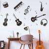Musical Instrument Pattern Wall Stickers Self-adhesive PVC Window Decoration Wall Decal Sticker Home Decor