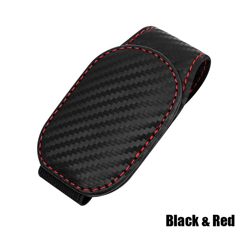 Car Glasses Clip Sun Visor Multifunctional Storage Ticket Business Card Holder Leather Glasses Case Clip Car Accessories