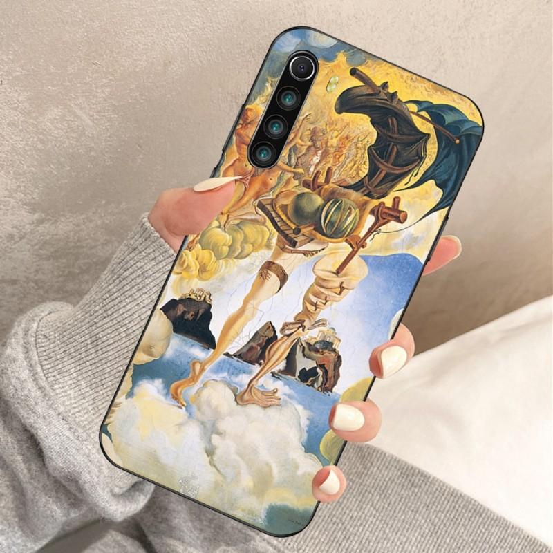 Retro Art Salvador Dali Painting Phone Case For Xiaomi Redmi Note 11 10 9T 8 7 Pro Redmi 10 9 9A 9C 8 7 6 Soft Black Phone Cover