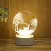 Creative Led Night Light Usb Plug Night Light Monochrome Bedside 3d Night Light
