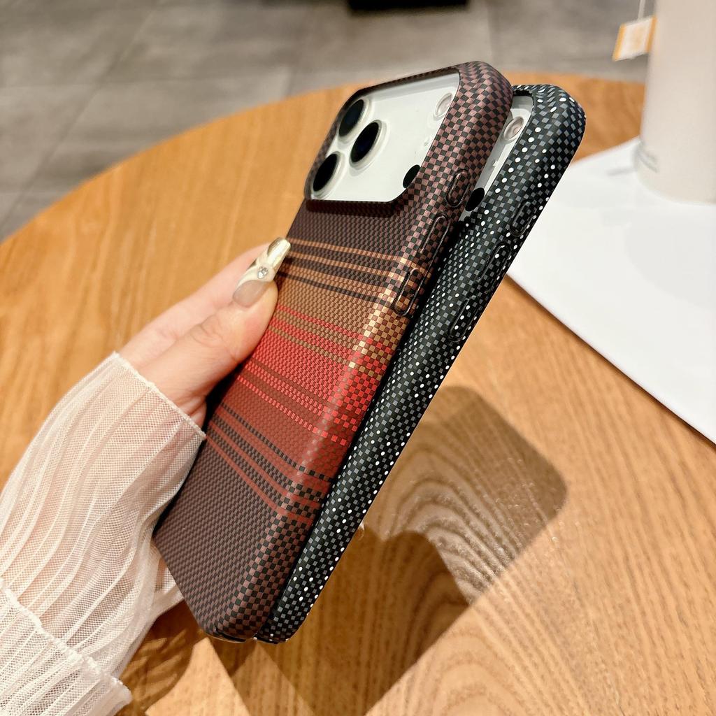 Magnetic Carbon Fiber Frosted Case for iPhone 17 Pro Max