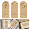 50PCS Brown Thank You Stickers Kraft Paper Sealing Labels Creative Thanks Decals For Small Business