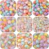 Acrylic Beads Colorful Pendant Heart Flower Charms For Jewelry Making DIY Necklaces Earrings Crafts Accessories