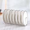 Multipurpose Plates Storage Rack Silver Bowls Plates Drainer Holder Dish Draining Rack  Kitchen