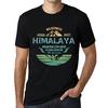 Men’s Vintage Tee Shirt Graphic T Shirt Mountain Explorer Himalaya Deep Black
