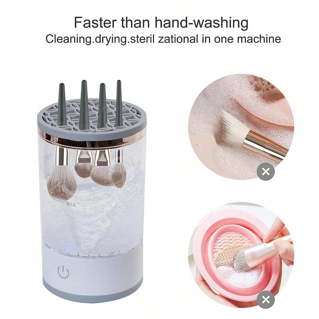 Portable Electric Women's Makeup Brush Cleaner Makeup Brush Cleaning Tool With USB Automatic Cleaning Makeup Brushes