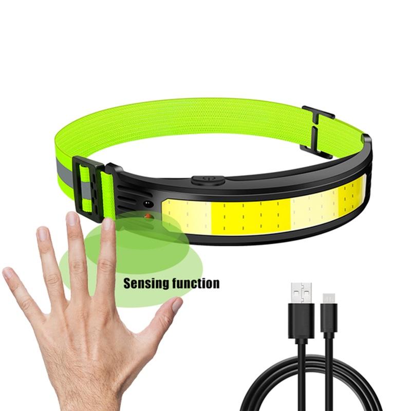 Motion Sensor Headlamp USB Rechargeable Outdoor Waterproof Headlight Powerful LED Work Light For Hiking Camping Fishing Emergency Lighting