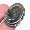 Natural Labradorite Gemstone 925 Sterling Silver Jewelry Ring Size 7.5 P8a37