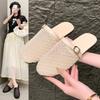 Fashion Women Flats Mesh Slippers Hollow Sandals Weave Mules Woman Shoes Summer 2025 Trend Casual Soft Sole Shoes Beach Slides Mujer