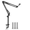 Nivithi Microphone Stand Tabletop Microphone Arm Holder Desk Arm Type Rotation Angle Adjustment Extendable Foldable NB35K 360°