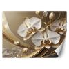 Wallpaper Golden Orchid Flower 3D