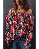 Floral Print Off Shoulder Blouse