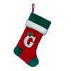 18 Inches Monogram Christmas Stockings with Letters Embroidered Initials Xmas Hanging Stockings for Fireplace
