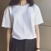 New Summer White Short-Sleeve Women's Loose-Fit Simple T-Shirt