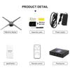 3D Hologram Projector Advertising Display Fan Wall Mounted Player 2K HD LED Photo Video Fan with