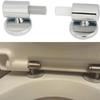 Soft Lowering Toilet Seat Hinge Set Slow Drop Seat Fittings Toilet Component ABS Texture Suitable for Any Restroom
