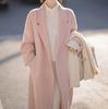 Coat Woman Winter High End Minimalist Medium Length Woolen Coat Vintage Temperament Warm Jacket