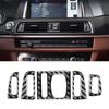 5pcs For BMW 5 Series F10 528 525li 2011-2017 Car Air Outlet Air Conditioning Cover Sticker Carbon Fiber Trim Decor Accessories