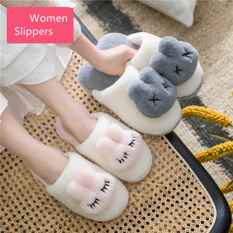 Wholesale Price Woman Fur Slippers Pantuflas Animals Home Indoor  House Slide Zapatillas-de-mujer Wear Sandals for Ladies