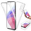 360 Full Body Protection Case For Samsung Galaxy S22 Ultra S21 Plus A23 A53 A33 A73 A13 A22 A32 A52 A12 M23 M13 M32 4G 5G Double Clear Silicone Cover