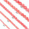 Red Stripe Painting Stone Beads for Jewelry Making Round Loose 4/6/8/10/12 Mm Strand 15'' Necklace Accessories