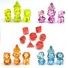 Premium 7-Piece High-Transparency Crystal Dice Set for Tabletop and DND Games