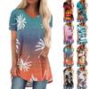 Женские свободные топы с коротким рукавом, повседневные топы больших размеров, повседневные летние футболки с коротким рукавом и V-образным вырезом, женские топы, футболки, рубашки