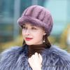 Women's Winter Warm Mink Fur Knight Duckbill Hat