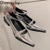 Designer Pointed Toe Women Mary Jane Shoes Fashion Shallow Spring Autumn Party Dress Low Heel Shoes
