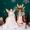 Christmas Doll Standing Treetop Figurine Angel In Gown Home Table Decoration Room Decor Statue Home Accessories Desk Decor
