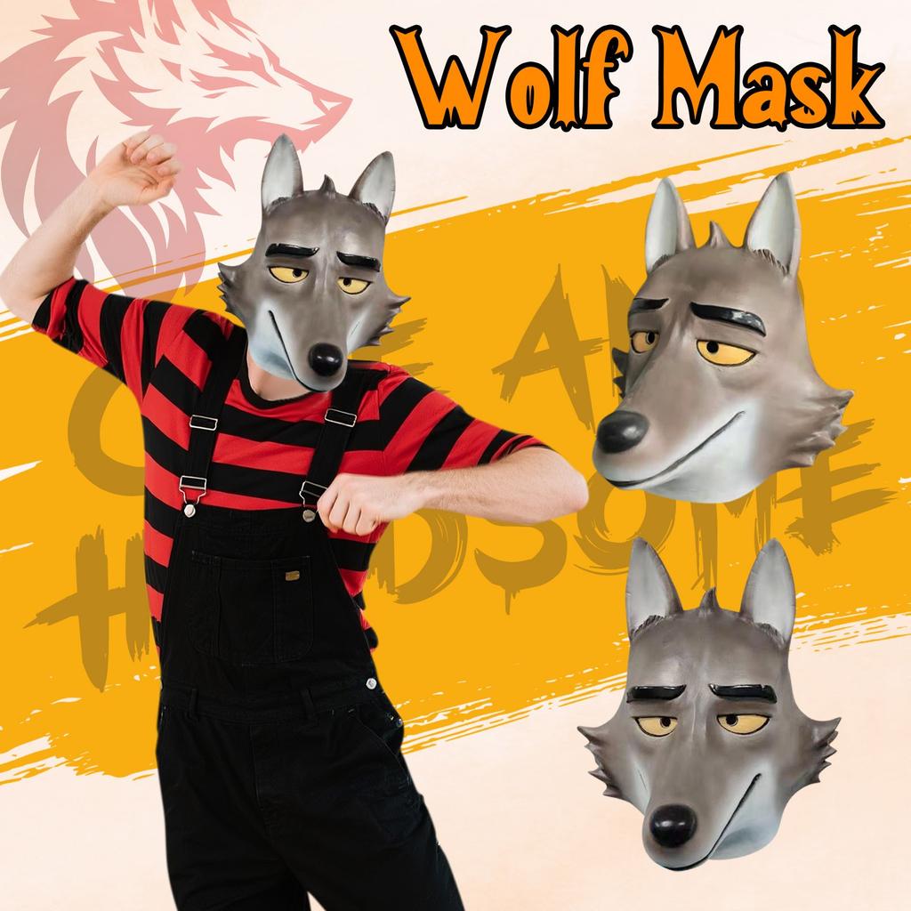 Latex Mask Head Cover Anime Character Props